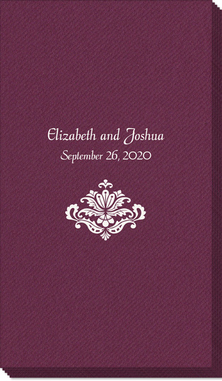 Simply Ornate Scroll Linen Like Guest Towels